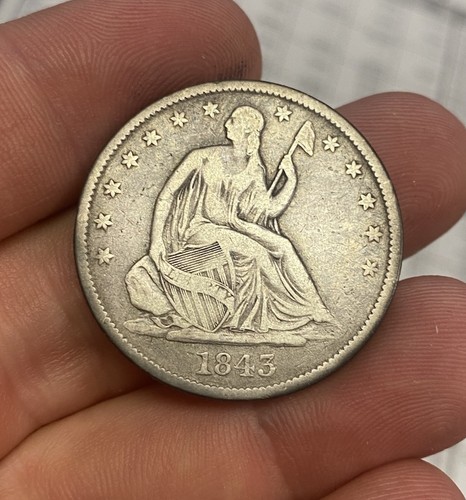 1843 silver seated - 1843-o, u.s