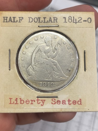 1842 silver seated - 1842-o, u.s