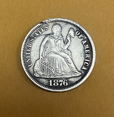 1876 silver seated - u.s,